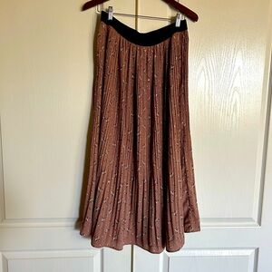 Code x Mode pleated ditsy print floral maxi‎ skirt size xl NEW